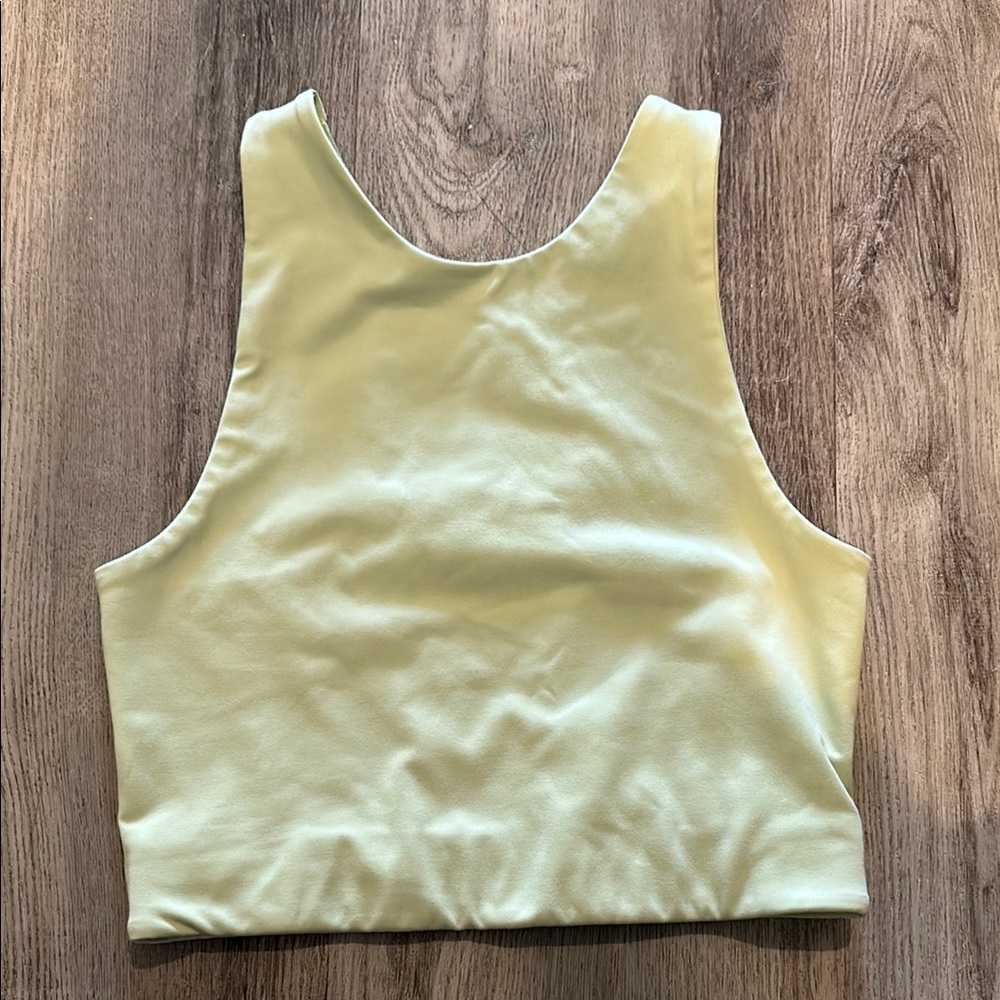Girlfriend Collective light green sports bra